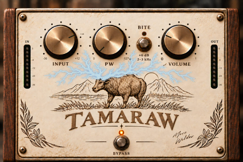 TamarawLowCPU final approved native interface, ivory, wood and brass with blue-white glowing horns